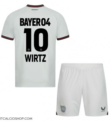 Bayer Leverkusen Florian Wirtz #10 Seconda Maglia Bambino 2023-24 Manica Corta (+ Pantaloni corti)